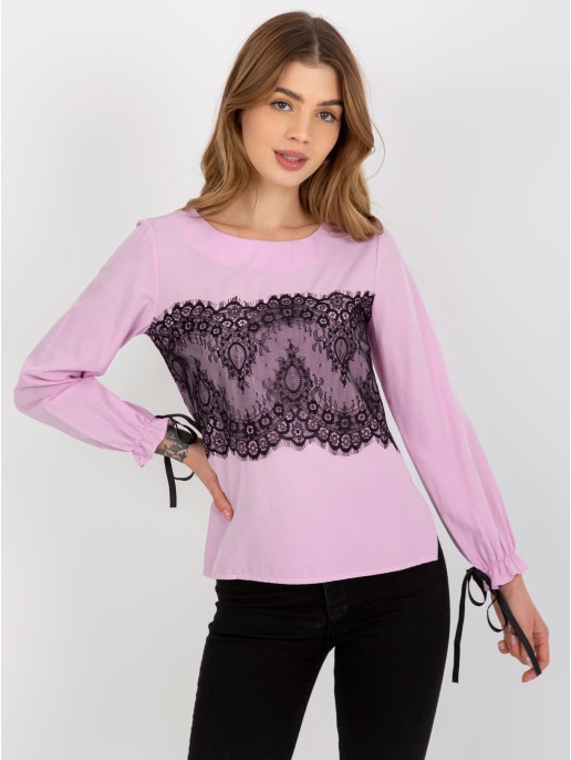 Bluzka-LK-BZ-506877.15X-jasny fioletowy Bluzka-LK-BZ-506877.15X-jasny fioletowy