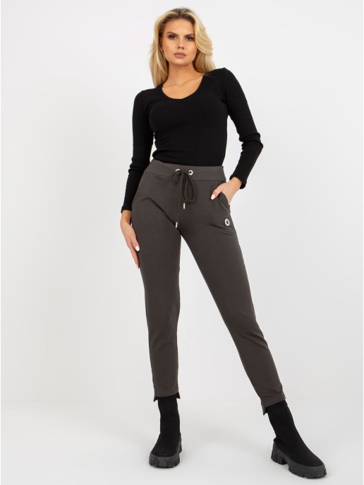 Spodnie dresowe-RV-DR-8370.00-khaki Spodnie dresowe-RV-DR-8370.00-khaki