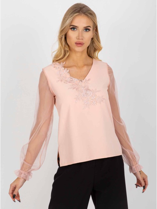 Bluzka-LK-BZ-506666.87P-brzoskwiniowy Bluzka-LK-BZ-506666.87P-brzoskwiniowy