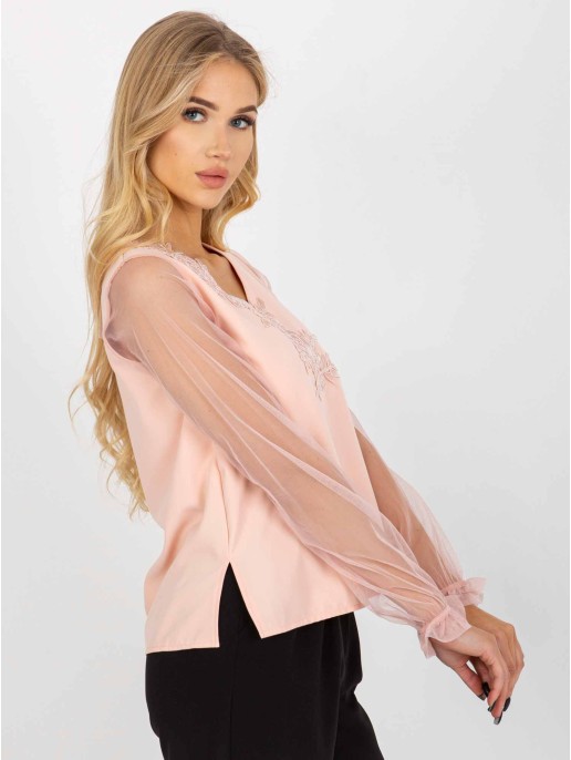 Bluzka-LK-BZ-506666.87P-brzoskwiniowy Bluzka-LK-BZ-506666.87P-brzoskwiniowy