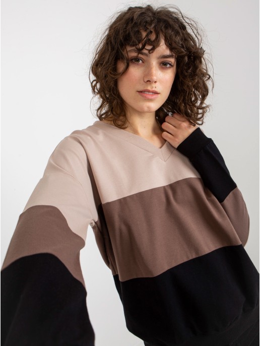 Džemperis-RV-BL-8328.34X-juodas-smėlio spalvos Džemperis-RV-BL-8328.34X-juodas-smėlio spalvos