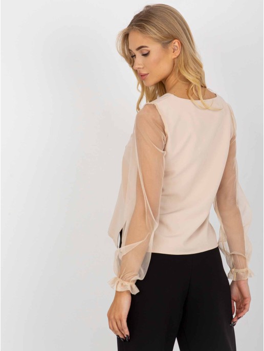 Bluzka-LK-BZ-506666-1.66P-beżowy Bluzka-LK-BZ-506666-1.66P-beżowy