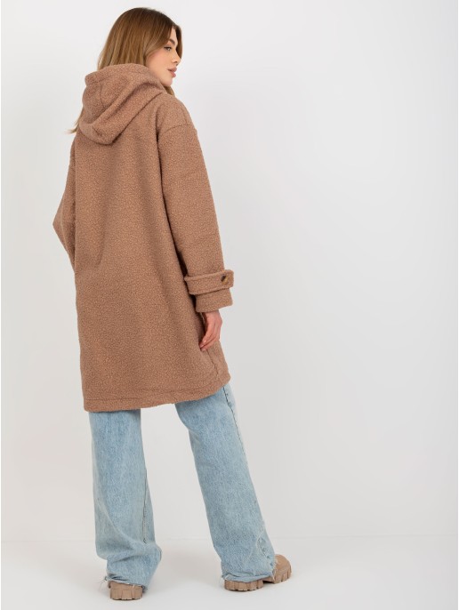 Paltas-RV-PL-8449.98P-tamsiai smėlio spalvos