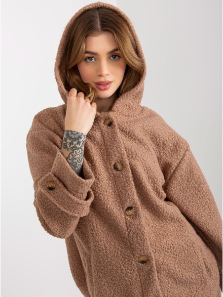 Paltas-RV-PL-8449.98P-tamsiai smėlio spalvos