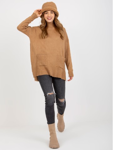 Sweter-RV-SW-7051.95P-camelowy 2