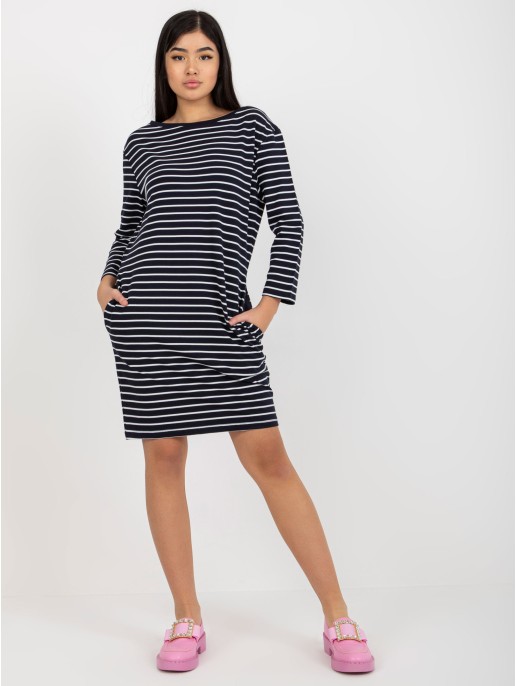 Suknelė-LO-SK-LK-259.00X-balta-mėlyna Suknelė-LO-SK-LK-259.00X-balta-mėlyna