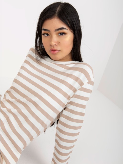 Suknelė-LO-SK-LK-230.65-balta-smėlio spalvos Suknelė-LO-SK-LK-230.65-balta-smėlio spalvos