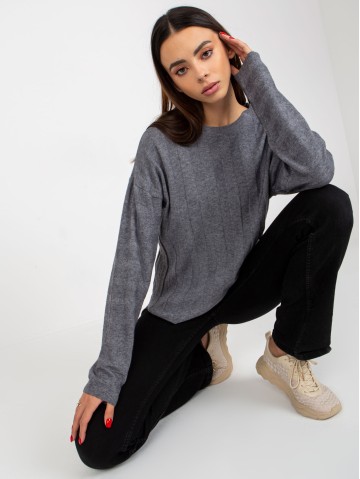 Sweter-VI-SW-20234.75P-ciemny szary