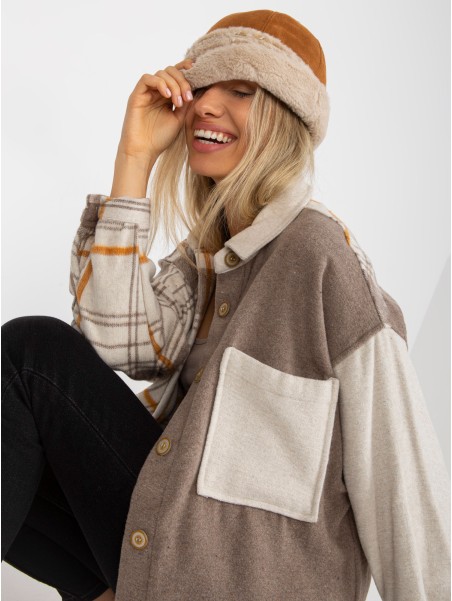 Marškiniai-DN-KS-4007.04-smėlio spalvos