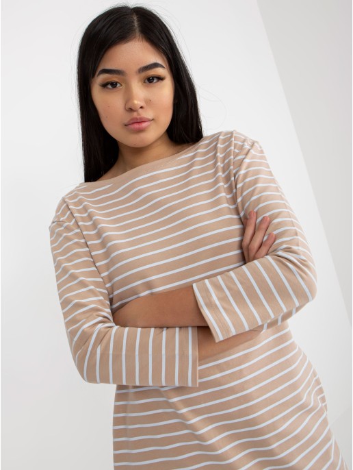 Sukienka-LO-SK-LK-259.08-biało-beżowy Sukienka-LO-SK-LK-259.08-biało-beżowy