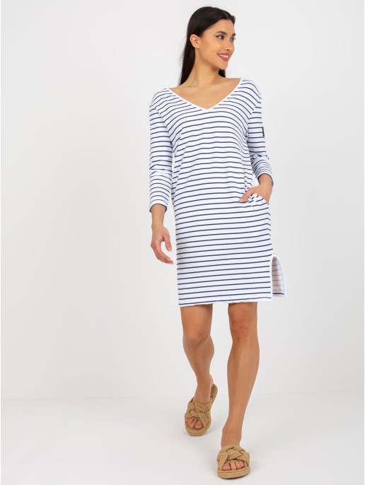 Sukienka-TW-SK-BL-1010.74-biało-granatowy Sukienka-TW-SK-BL-1010.74-biało-granatowy