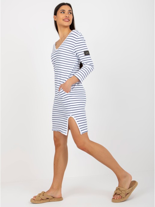 Sukienka-TW-SK-BL-1010.74-biało-granatowy Sukienka-TW-SK-BL-1010.74-biało-granatowy