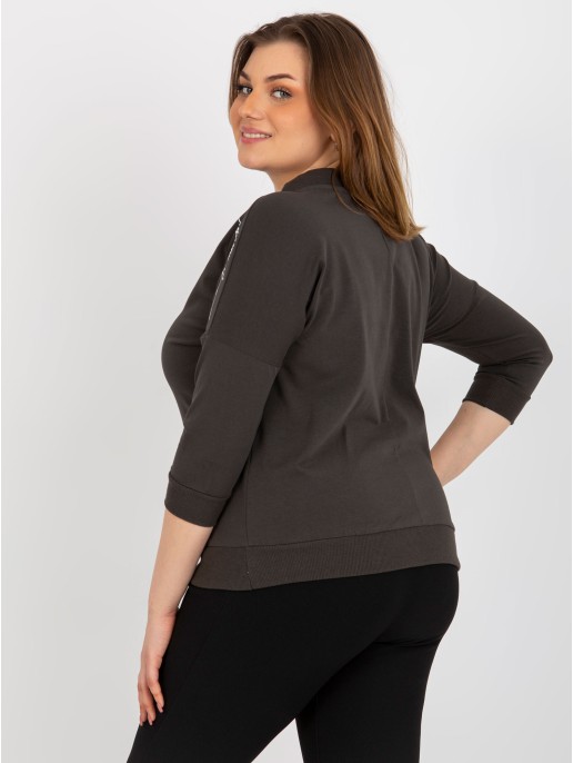 Bluzka-RV-BZ-8459.10X-ciemny khaki Bluzka-RV-BZ-8459.10X-ciemny khaki