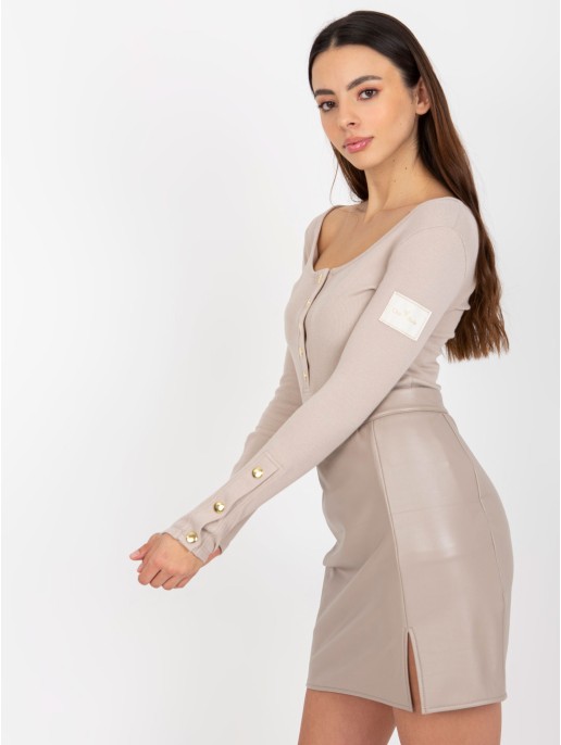 Bluzka-TW-BZ-OB-048.08-beżowy Bluzka-TW-BZ-OB-048.08-beżowy