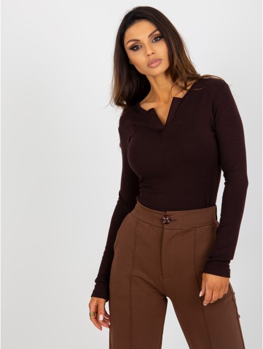 Bluzka-EM-BZ-784.33P-ciemny brązowy Bluzka-EM-BZ-784.33P-ciemny brązowy