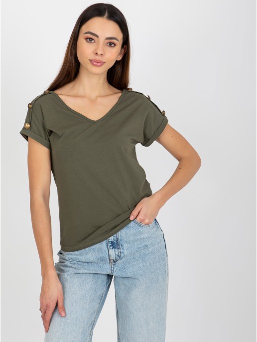 Bluzka-TW-BZ-BL-1006.56-ciemny khaki Bluzka-TW-BZ-BL-1006.56-ciemny khaki