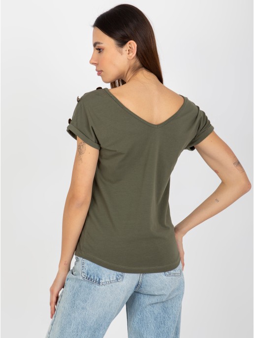 Bluzka-TW-BZ-BL-1006.56-ciemny khaki Bluzka-TW-BZ-BL-1006.56-ciemny khaki