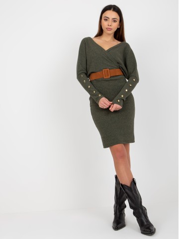 Sukienka-TW-SK-BE-BQ183.19-khaki 2