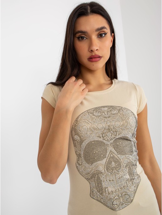 T-shirt-EM-TS-HS-21-532.22P-beżowy T-shirt-EM-TS-HS-21-532.22P-beżowy