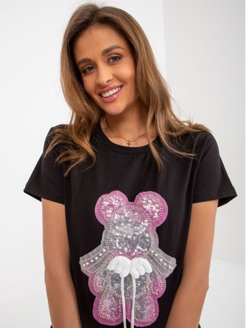 T-shirt-FA-TS-8500.19P-czarno-różowy 2