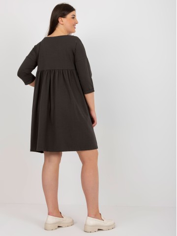 Sukienka-RV-SK-8529.37P-ciemny khaki 2