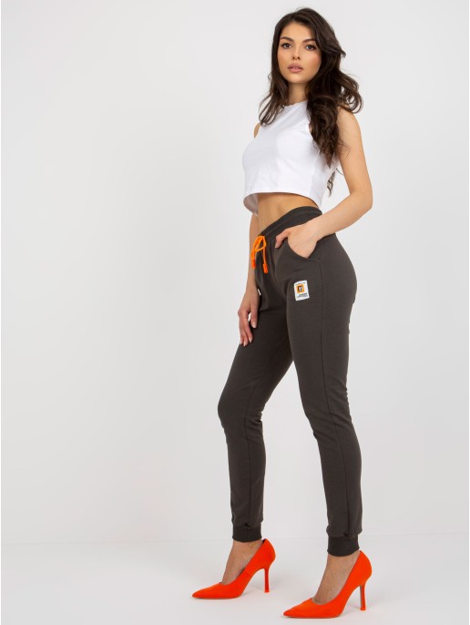 Spodnie dresowe-RV-DR-7886.04-ciemny khaki Spodnie dresowe-RV-DR-7886.04-ciemny khaki