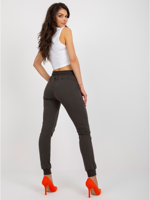 Spodnie dresowe-RV-DR-7886.04-ciemny khaki Spodnie dresowe-RV-DR-7886.04-ciemny khaki