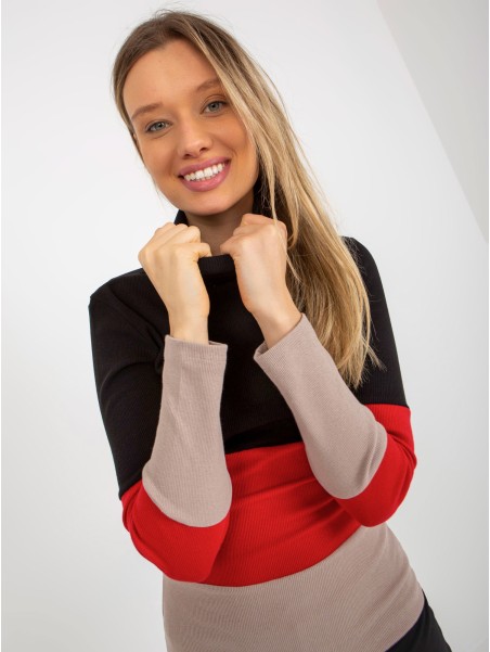 Bluzka-RV-BZ-8465-1.02P-czarno-beżowy