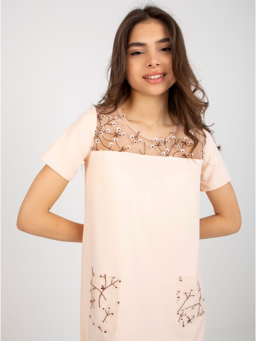 Suknelė-LK-SK-506790.45-persiko spalvos