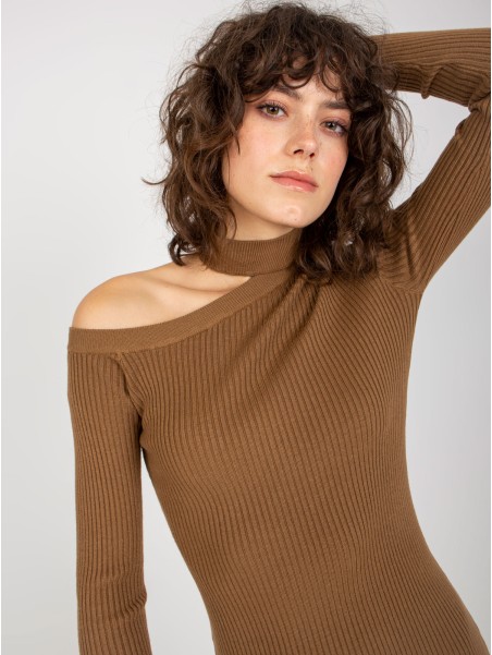 Sukienka-NM-SK-NG-2315.19P-jasny brązowy