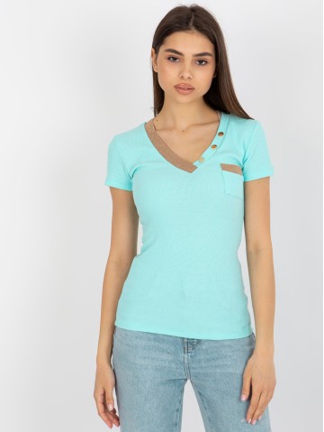 T-shirt-RV-TS-8543.12P-mietowy 2