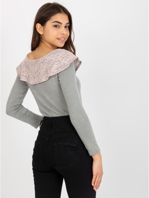 Sweter-LK-SW-506559-2.13-szaro-różowy Sweter-LK-SW-506559-2.13-szaro-różowy