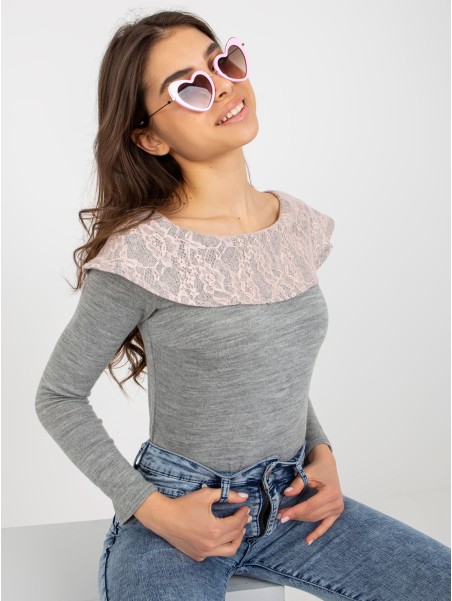 Sweter-LK-SW-506559-2.13-szaro-różowy