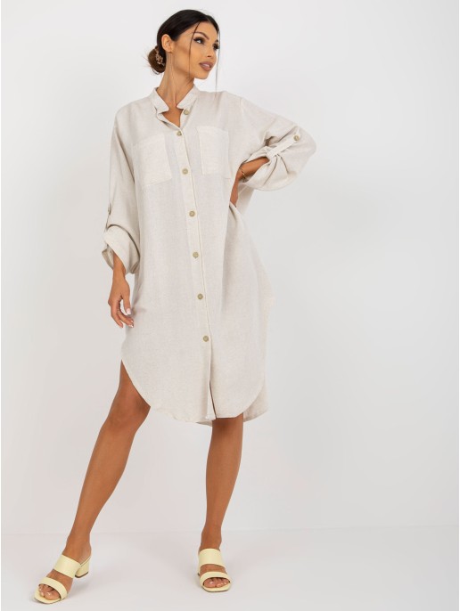 Suknelė-TW-SK-BE-199D.85P-šviesiai smėlio spalvos Suknelė-TW-SK-BE-199D.85P-šviesiai smėlio spalvos