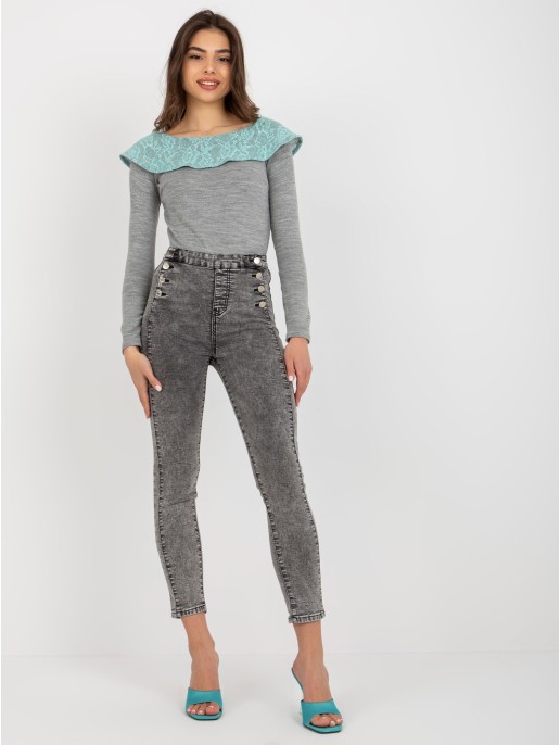 Spodnie jeans-NM-SP-M516.38P-ciemny szary Spodnie jeans-NM-SP-M516.38P-ciemny szary