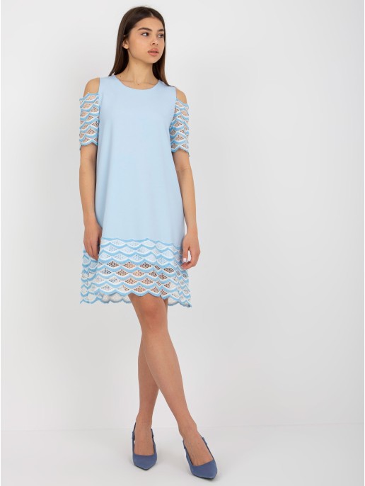 Suknelė-LK-SK-506654.52-šviesiai mėlyna