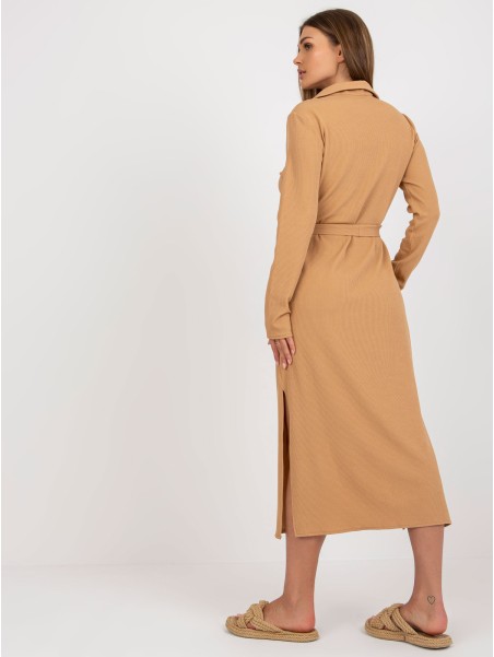 Sukienka-LK-SK-509227.83P-camelowy