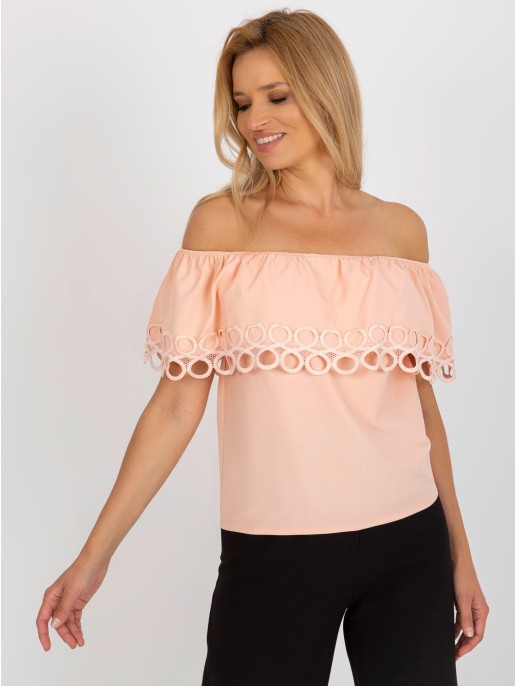 Bluzka-LK-BZ-506350.28P-brzoskwiniowy Bluzka-LK-BZ-506350.28P-brzoskwiniowy