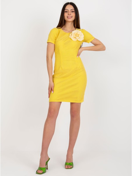 Suknelė-LK-SK-506335.21-ciemny geltona