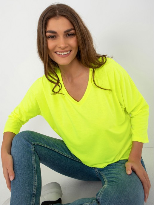 Bluzka-RV-BZ-7663.05-fluo żółty Bluzka-RV-BZ-7663.05-fluo żółty
