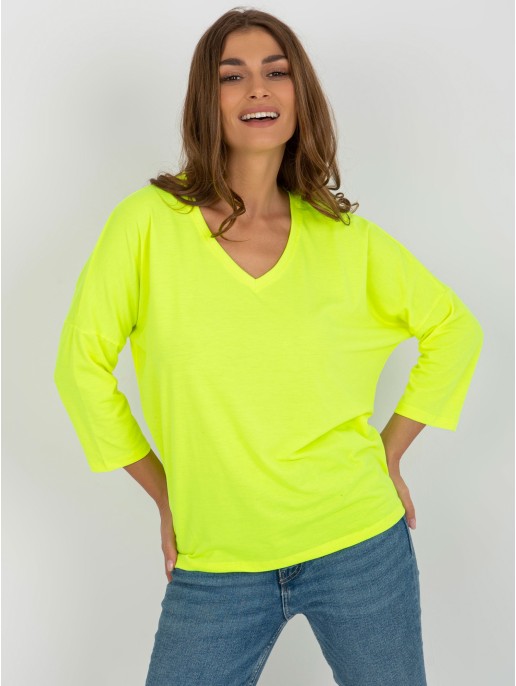 Bluzka-RV-BZ-7663.05-fluo żółty Bluzka-RV-BZ-7663.05-fluo żółty