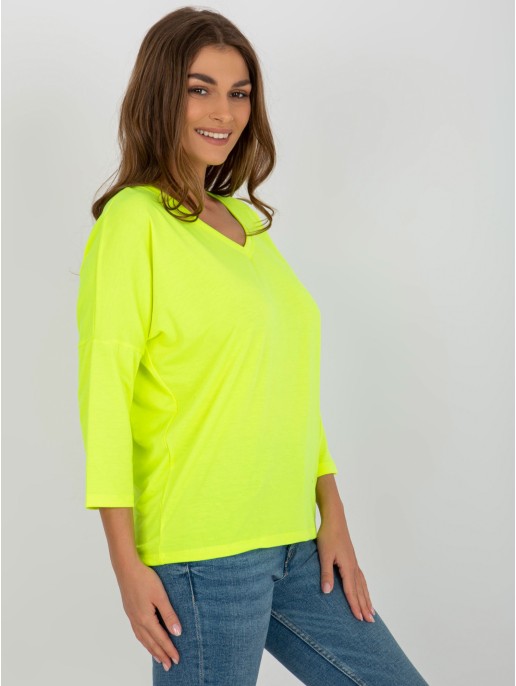 Bluzka-RV-BZ-7663.05-fluo żółty Bluzka-RV-BZ-7663.05-fluo żółty