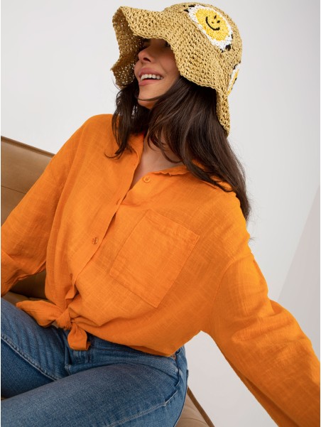 Koszula-TW-KS-BI-26698.50-pomarańczowy