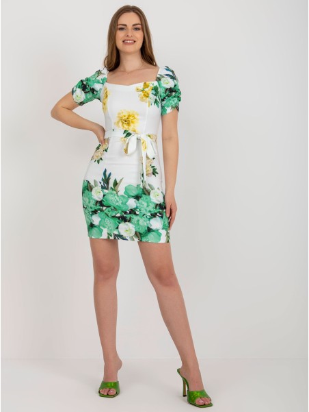 Suknelė-LK-SK-508641-3.05P-balta-žalia