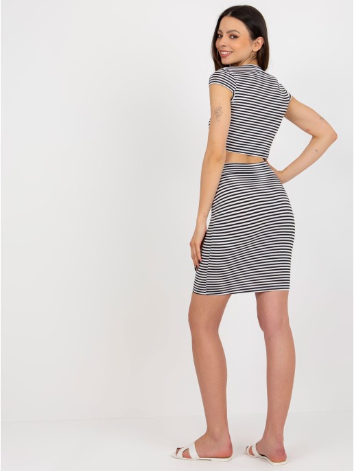 Laisvalaikio kostiumas-TW-KMPL-BL-DY1021.04P-juodas-biały