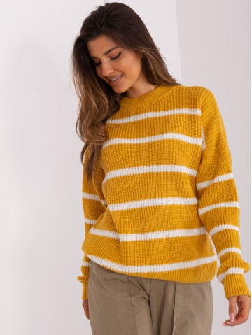 Sweter-BA-SW-8025.38P-ciemny żółty 2
