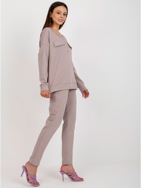 Laisvalaikio kostiumas-LK-KMPL-509315.06-tamsiai smėlio spalvos