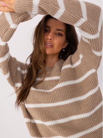 Sweter-BA-SW-8025.38P-ciemny bezowy 2