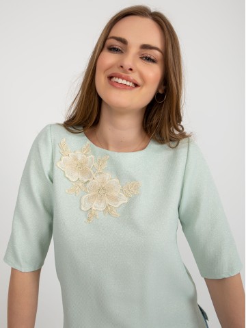 Bluzka-LK-BZ-506609.77-mietowy 2