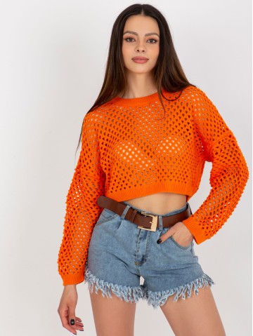 Sweter-BA-SW-9008.35P-pomarańczowy 2